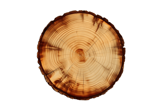 AI generated a tree stump on a transparent  background png