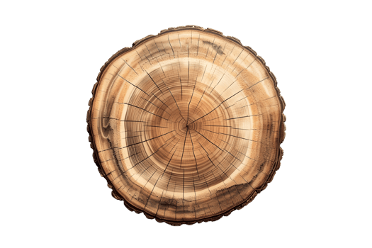 AI generated a tree stump on a transparent  background png