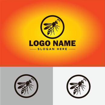 wasp logo vector art icon graphics for company brand business icon wasp Logo template