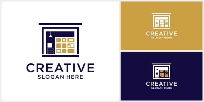 warehouse storage logo design template vector