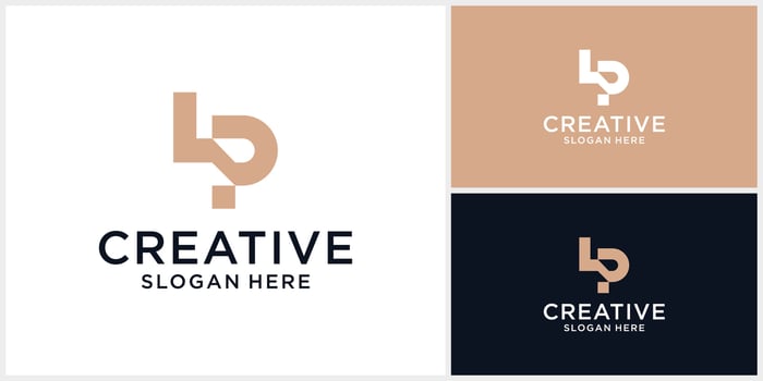 Creative Initial Letter LP logo design vector