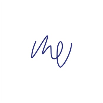 Initial letter mv  logo or vm logo vector design template
