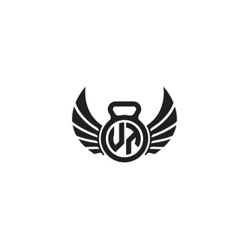 VT fitness GYM and wing initial concept with high quality logo design vector