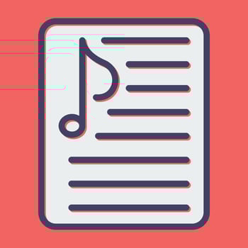 Music Playlist Vector Icon