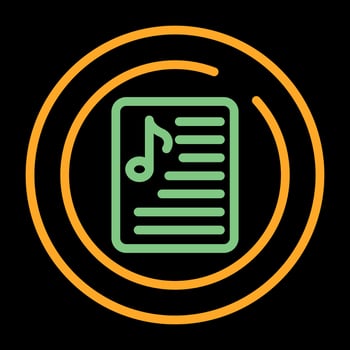 Music Playlist Circle Vector Icon