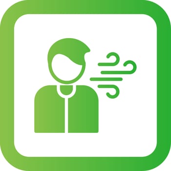 Shortness of Breath Creative Icon Design vector
