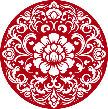 red chinese pattern frame png