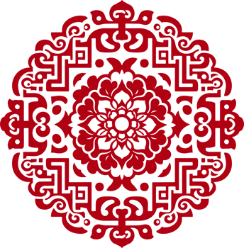 red chinese pattern frame png