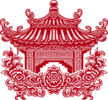 red chinese pattern frame png