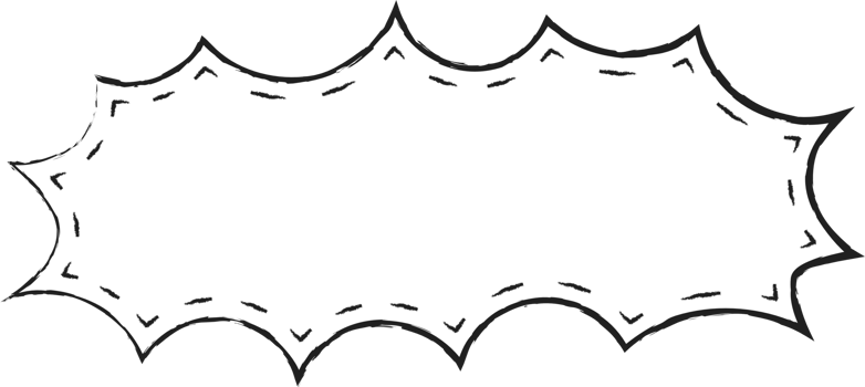 Dashed line Black and white color speech bubble balloon, icon sticker memo keyword planner text box banner, flat png transparent element design