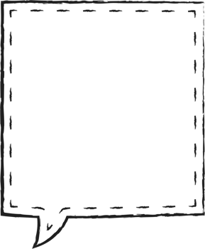 Dashed line Black and white color speech bubble balloon, icon sticker memo keyword planner text box banner, flat png transparent element design