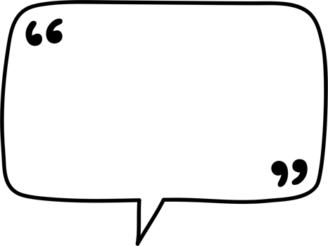 Black and white speech bubble balloon with quotation marks, icon sticker memo keyword planner text box banner, flat png transparent element design