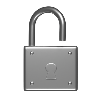 Lock icon 3d render illustration png