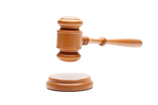 AI generated Judge gavel isolated on transparent background png