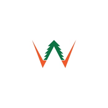 Alphabet Initials logo NW, WN, N and W vector