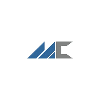 Initial Letter mc logo or cm logo vector design template