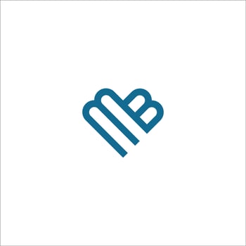 Initial letter mb logo or bm logo vector design template