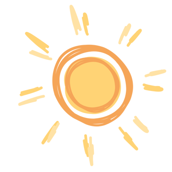 Cute sun doodle png