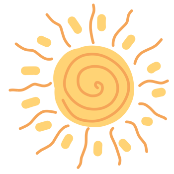 Cute sun doodle png
