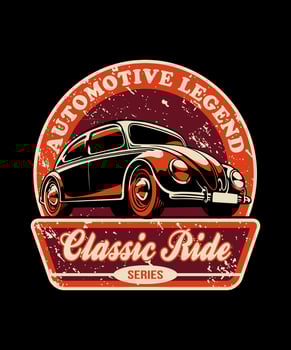 Classic Ride Series Vintage Vector Illustration