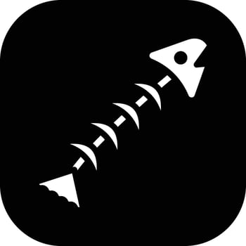 Fish Bone Vector Icon