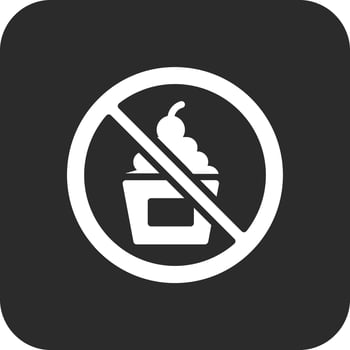 No Sweet Vector Icon