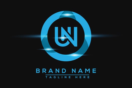 NU Blue logo Design. Vector logo design for business.
