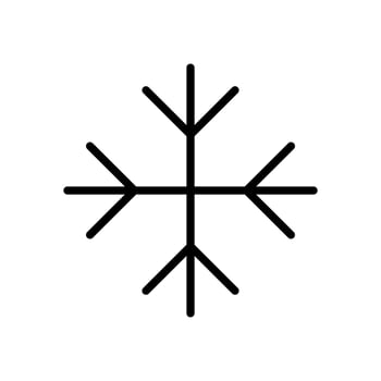 snowflake icon symbol vector template