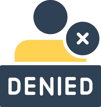 Denied Creative Icon Design vector