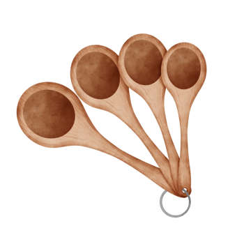 wooden measuring spoon png