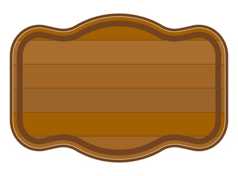 wooden board made of wood cartoon stock vector illustration isolated on white background