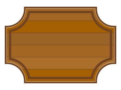 wooden board made of wood cartoon stock vector illustration isolated on white background