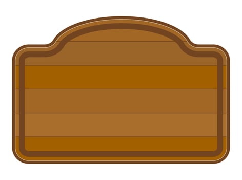 wooden board made of wood cartoon stock vector illustration isolated on white background