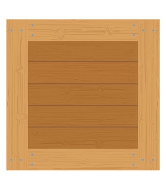 wooden box for the delivery and transportation of goods made of wood vector illustration isolated on white background