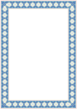 Decorative pattern frame with floral ornaments for cards and invitations png