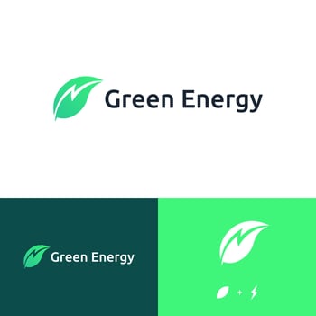 Green Energy modern logo concept vector illustration