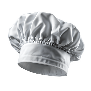 AI generated chef hat isolated on transparent background ,generative ai png