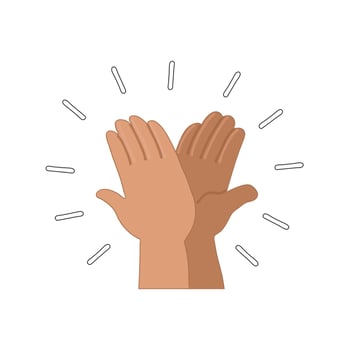 High five icon clipart avatar logotype isolated vector illustration