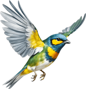 AI generated Close-up image of a Tropical parula bird. png