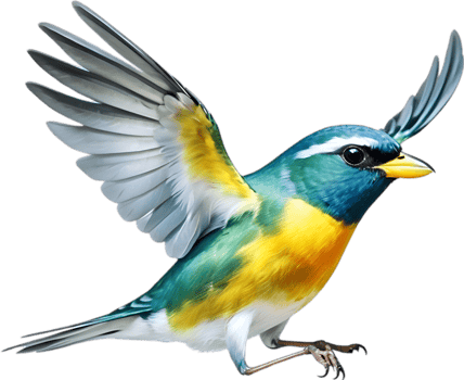 AI generated Close-up image of a Tropical parula bird. png