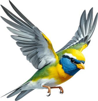 AI generated Close-up image of a Tropical parula bird. png