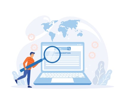 Unemployment person. flat vector modern illustration