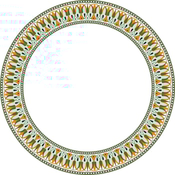 Vector round black monochrome Egyptian ornament. Endless circle border, ancient Egypt framePattern, circle of Ancient Greece. Border, frame, ring of the Roman Empire