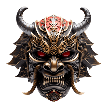 AI generated Japanese Samurai Mask No Background png