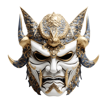 AI generated Japanese Samurai Mask No Background png