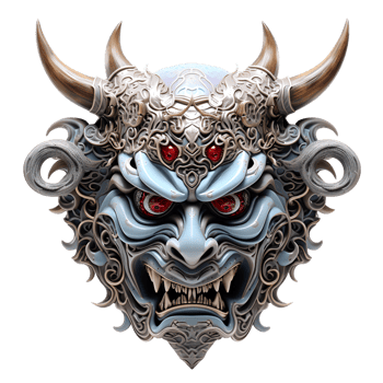 AI generated Japanese Samurai Mask No Background png
