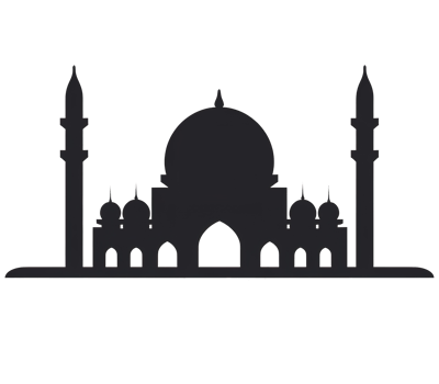 AI generated illustration of black mosque silhouette ai generated png