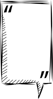 Black and white speech bubble balloon with quotation marks, icon sticker memo keyword planner text box banner, flat png transparent element design