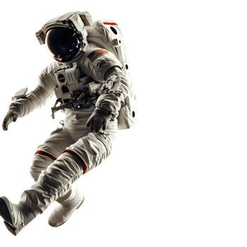 AI generated Png of Astronaut against transparent Background