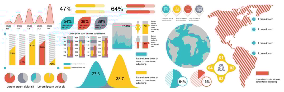 Mega set of infographic elements data visualization vector design template. Can be used for steps, options, business process, workflow, diagram, flowchart, timeline, marketing. Bundle info graphics.